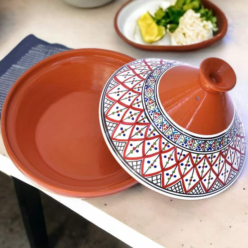 Kamsah Bohemian Supreme Large Tagine - Handcrafted Ceramic Pot