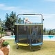 preview thumbnail 27 of 39, Kids Trampoline, Adjustable Toddler Trampoline with Safety Enclosure