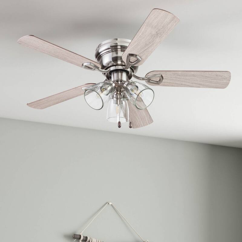 Prominence Home Renton Traditional Farmhouse Indoor Ceiling Fan - 42 - Brushed Nickel