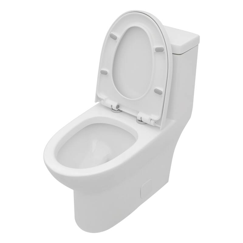 Lordear 1.6/1.1 GPF High Efficiency One Piece Dual Flush Elongated Toilet with Slow Close Seat