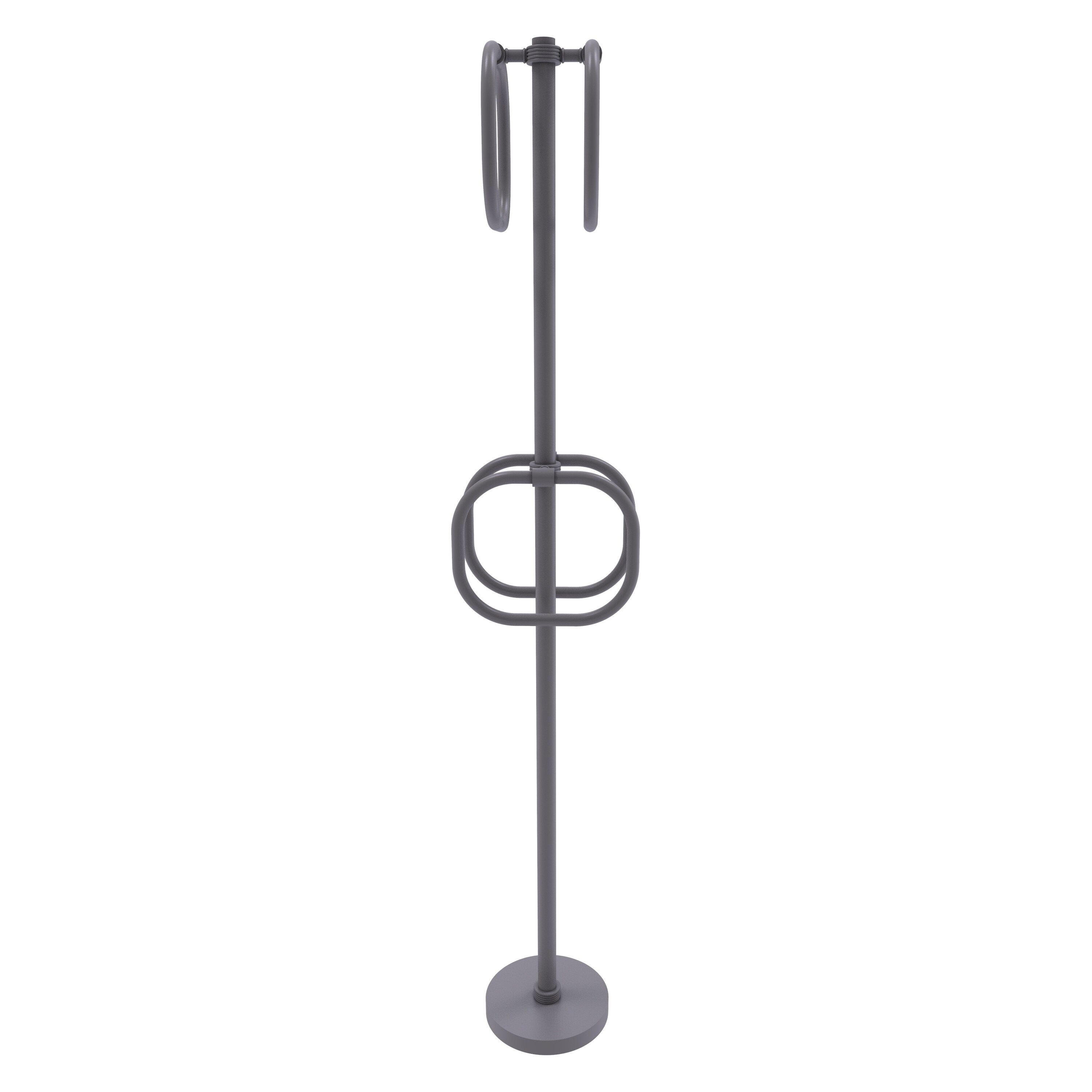Allied Brass Towel Stand with 4 Integrated Towel Rings