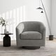 preview thumbnail 42 of 186, Modern Upholstered Barrel Chair Swivel Accent Chair for Living Room Linen - Light Grey/Linen