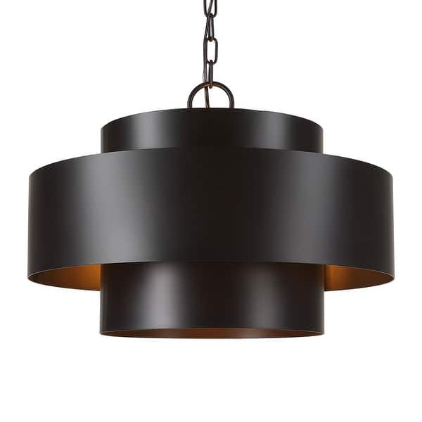 slide 2 of 4, Uttermost 21585 Youngstown 4 Light 20" Wide Pendant Dark Bronze