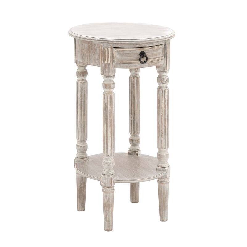 Light Brown Wood Farmhouse Accent Table