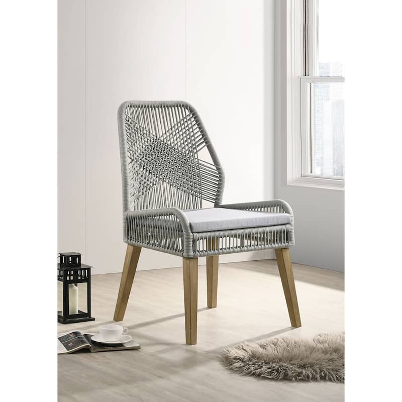 Nakia Woven Rope Dining Side Chairs (Set of 2)
