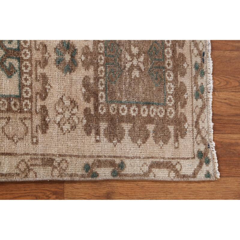 Antique Look Anatolian Turkish Oriental Rug Hand-knotted Wool Carpet - 1'7" x 2'10"