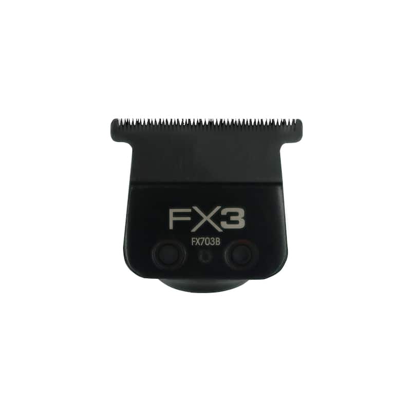 BaByliss Pro FX3 Titanium Carbon-Nitride Standard-Tooth Ultra-Thin Replacement T-Blade FX703B + Fade Brush + 9" Comb