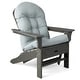 preview thumbnail 14 of 16, Gymax Set of 2 Patio Adirondack Chair Cushion High Back Fade Resistant Grey