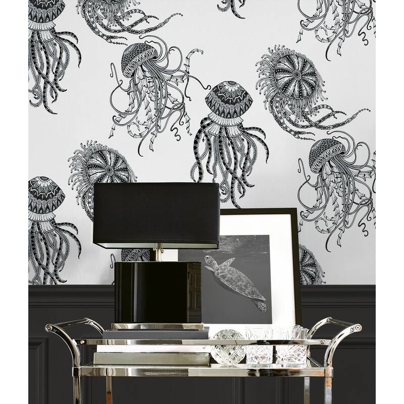 NextWall Jellyfish Peel and Stick Wallpaper