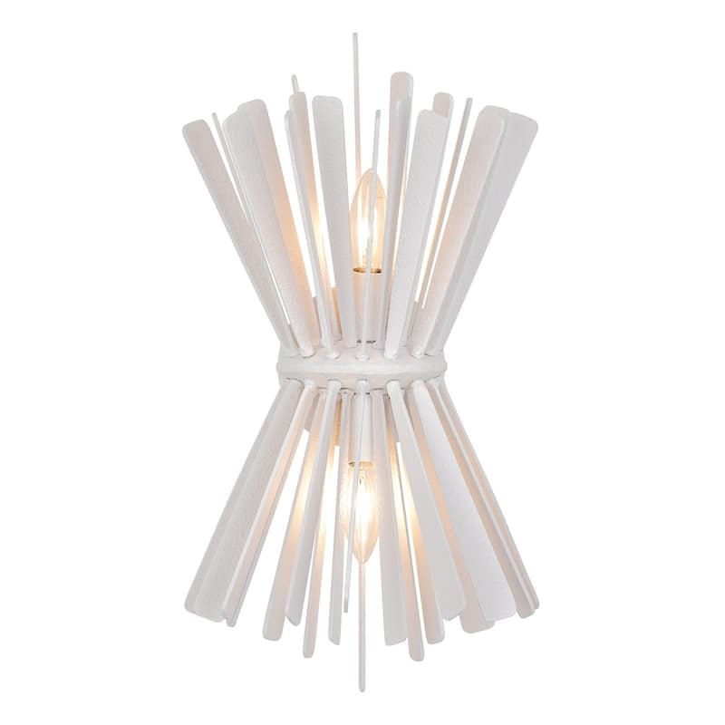 Metropolitan N1902 Confluence 2 Light 19" Tall Wall Sconce - Piastra White