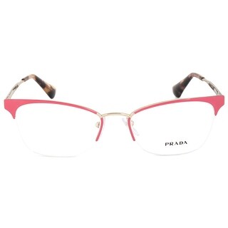 Shop Prada Cinema Pr65qv Pdn1o1 Semi Rimless Cat Eye Eyeglasses