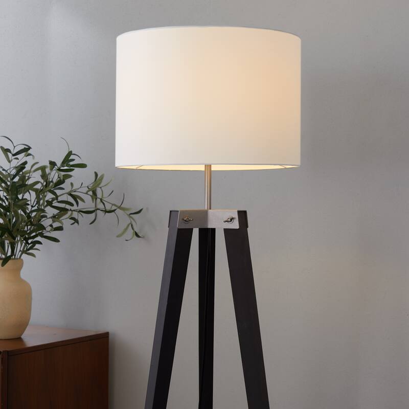 Carson Carrington Compass Tripod Floor Lamp with Shelf