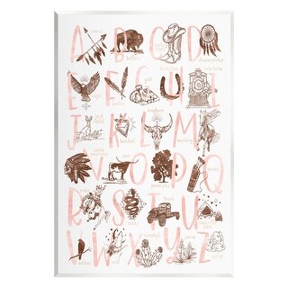 Stupell Southwestern Style Alphabet Learning Wall Plaque Art by Erica ...