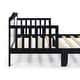 preview thumbnail 25 of 27, Wooden Toddler Bed, 53 x 29.5 x 24.50 Inch Crib, Stylish Style for Kids Bedrooms