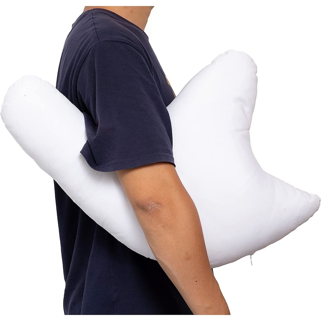 Cheer Collection W Shaped Shoulder Surgery Recovery Pillow Filled with Shredded Memory Foam