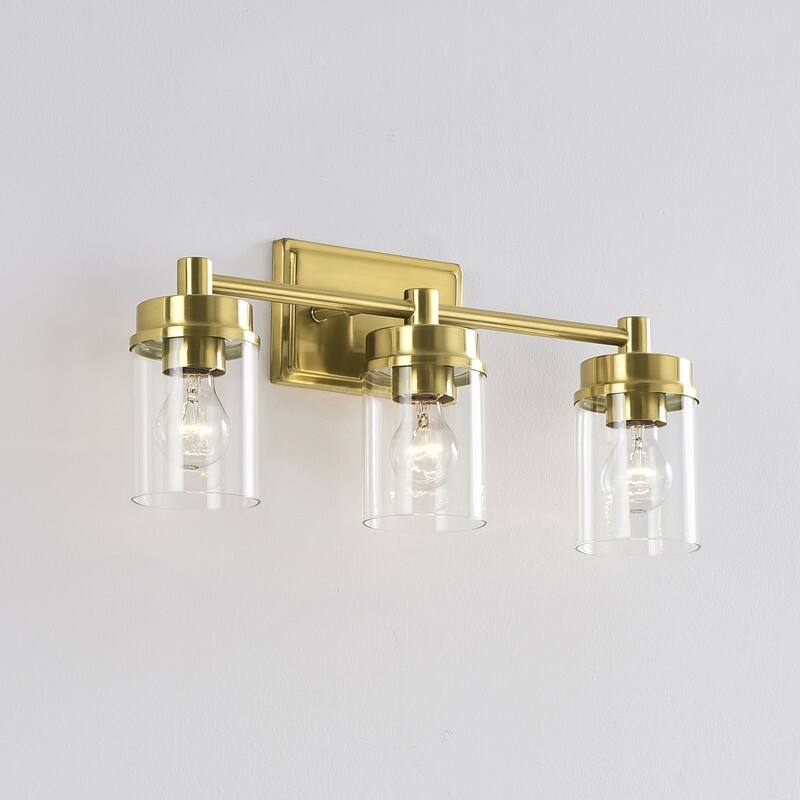 KAWOTI 3-light Modern Bathroom Vanity Light with Clear Glass