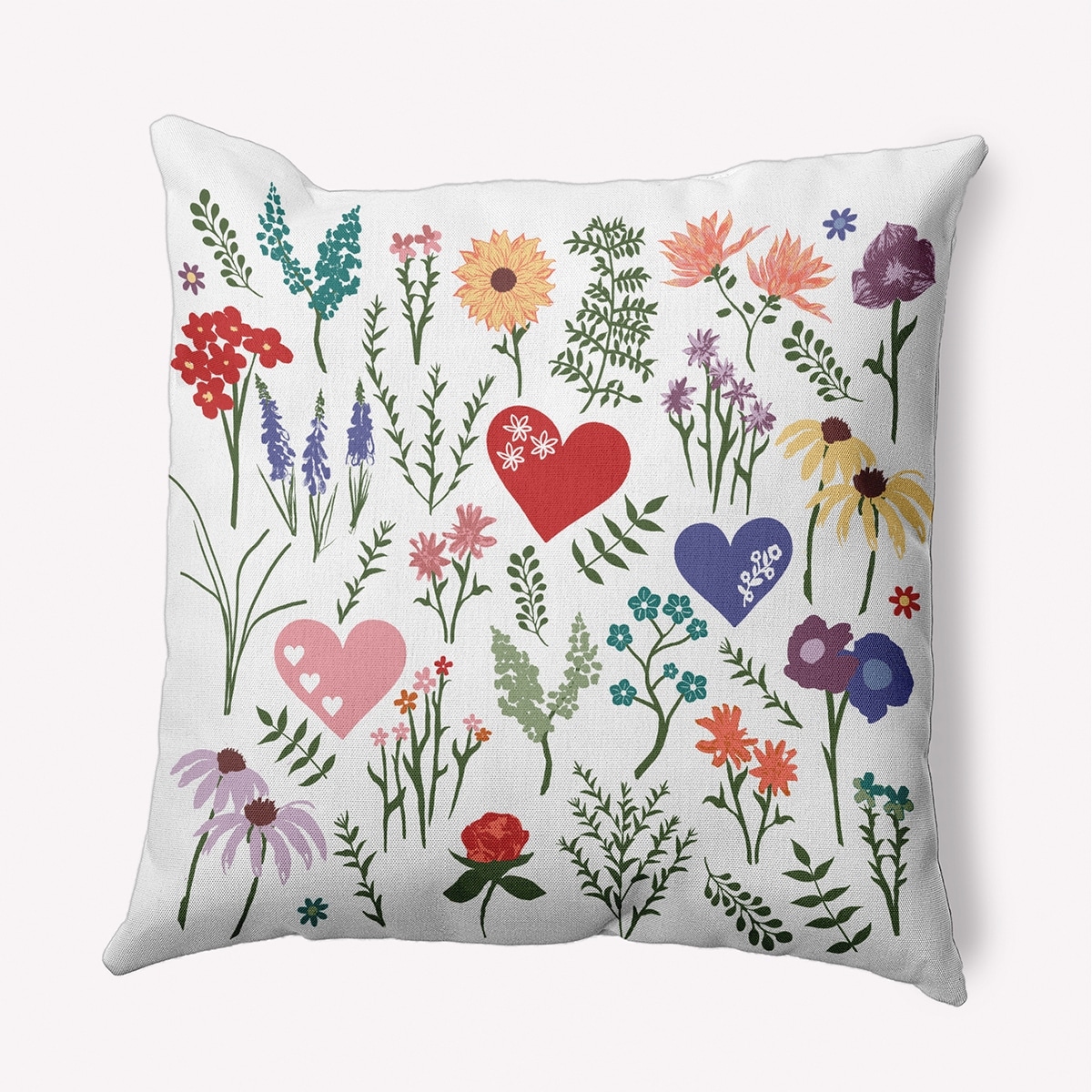 Valentine Garden Indoor/Outdoor Throw Pillow