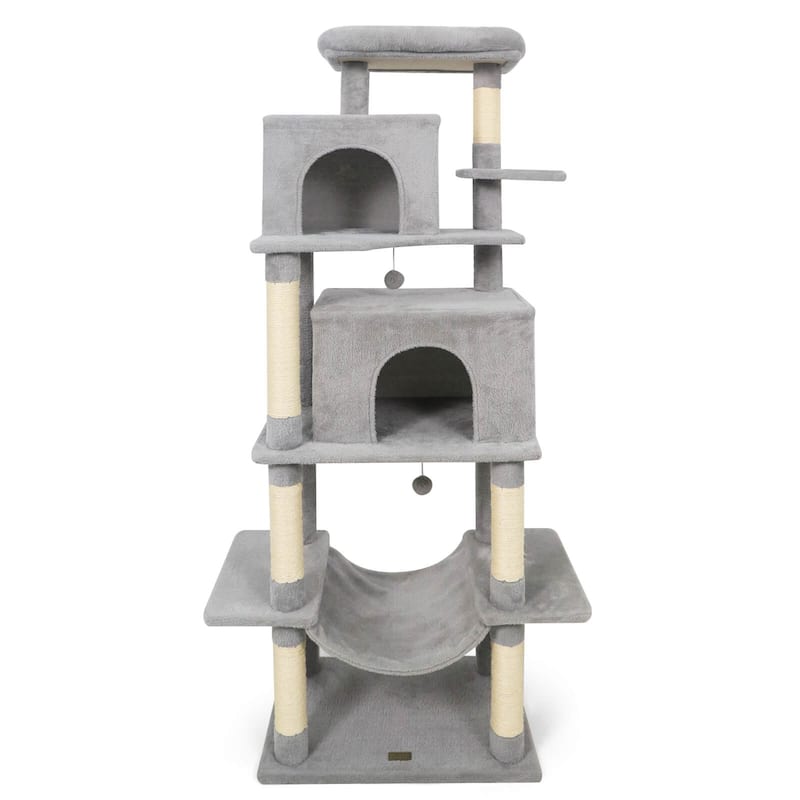 Costway 70” Large Cat Tree for Indoor Cats with Plush Top Perch, Dual - See Details