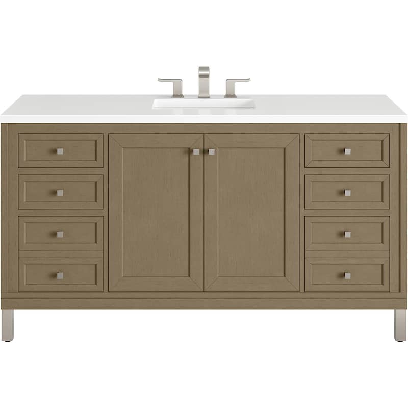 James Martin Vanities 503-V60S-3WZ Chicago 60" Free Standing Single - Walnut Whisper