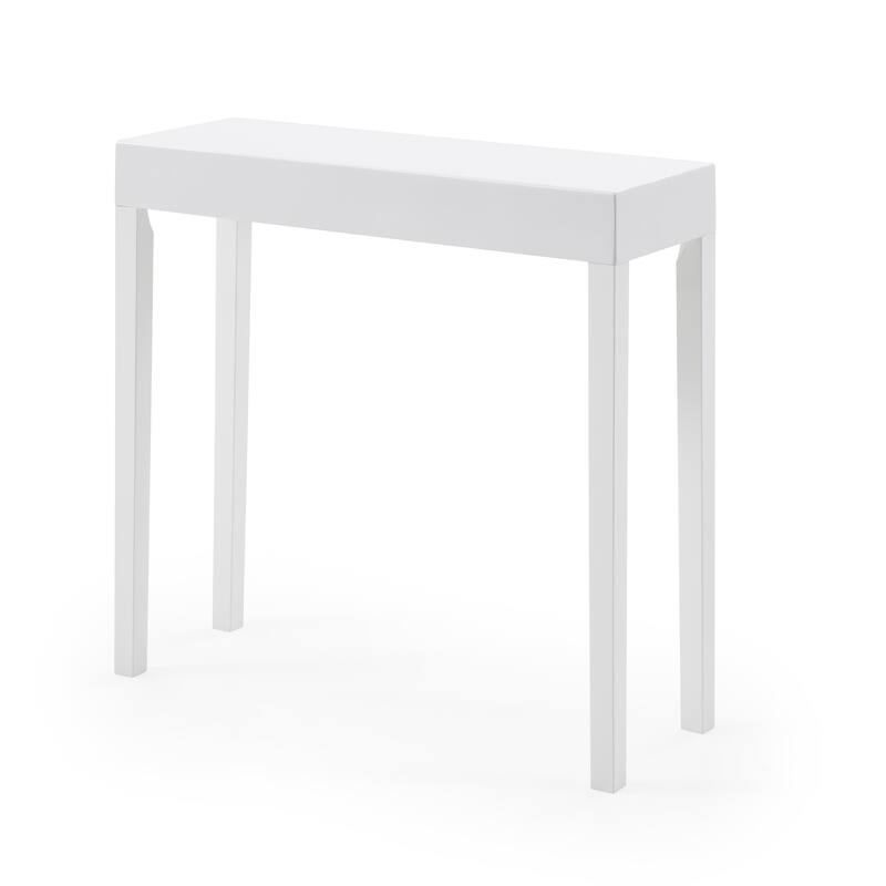 31" Classic Modern White Wooden Console Table - 31" L x 11" W x 31" H