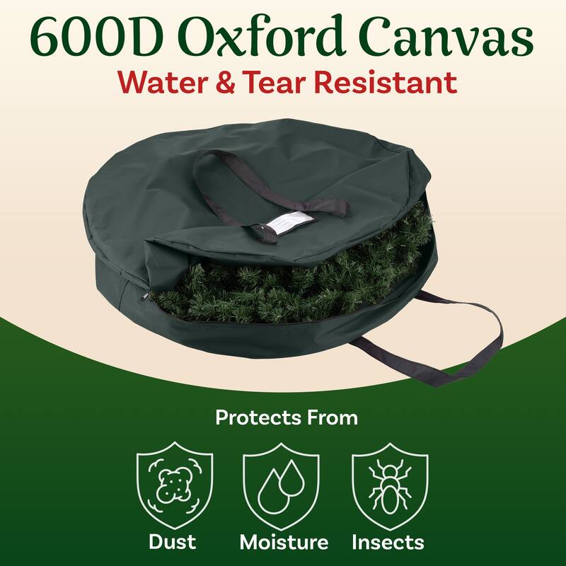 Tiny Tim Totes Premium Holiday Christmas Wreath Storage 36" Wreaths