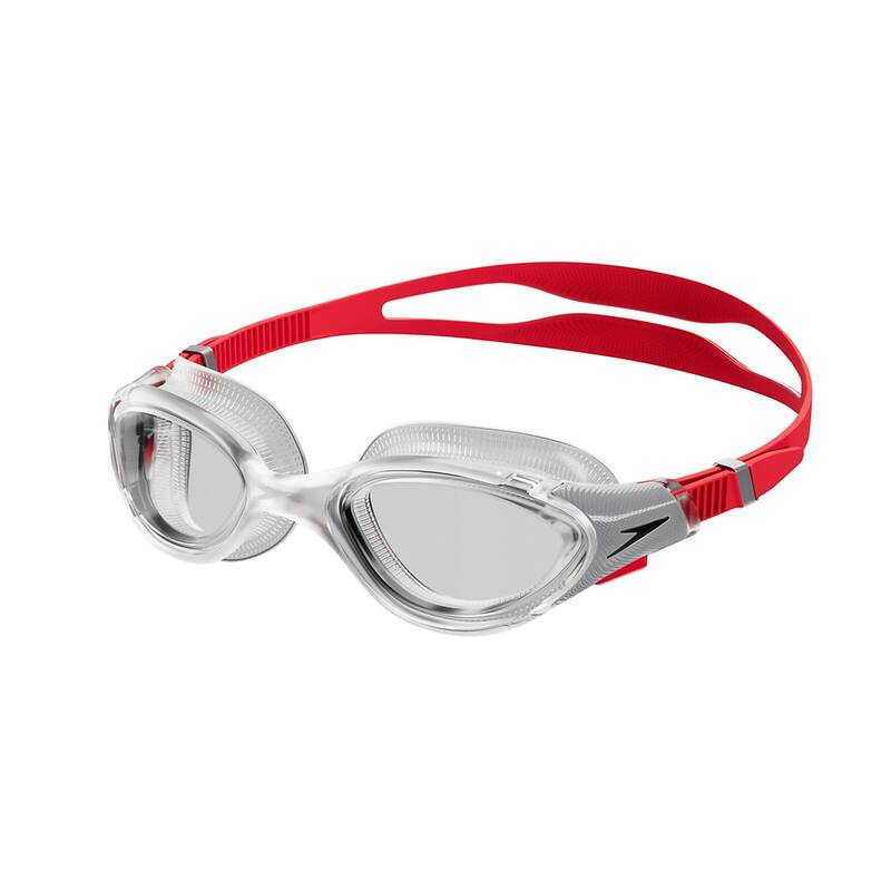 Speedo Unisex Biofuse 2.0 Swim Goggle - Fed Red/Silver/Clear