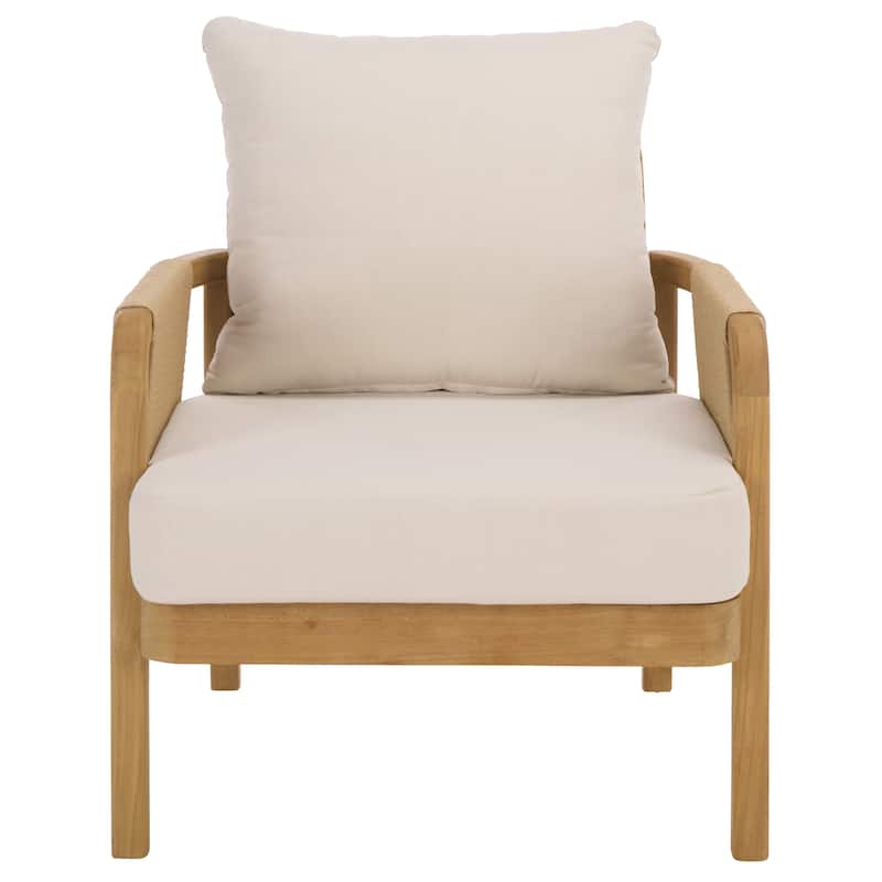SAFAVIEH Couture Rogers Teak & Hyacinth Chair - 29"W x 34"D x 34"H