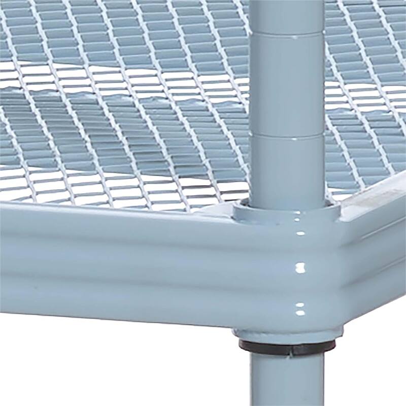 Design Ideas MeshWorks 3 Tier Full-Size Metal Storage Shelving Unit Rack, White
