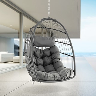 Gymax Hanging Egg Chair Swing Chair Without Stand w Comfrotable Head Bed Bath Beyond 39044880
