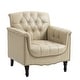 preview thumbnail 67 of 72, Tufted Accent Chair Vegan Leather Armchair for Living Room