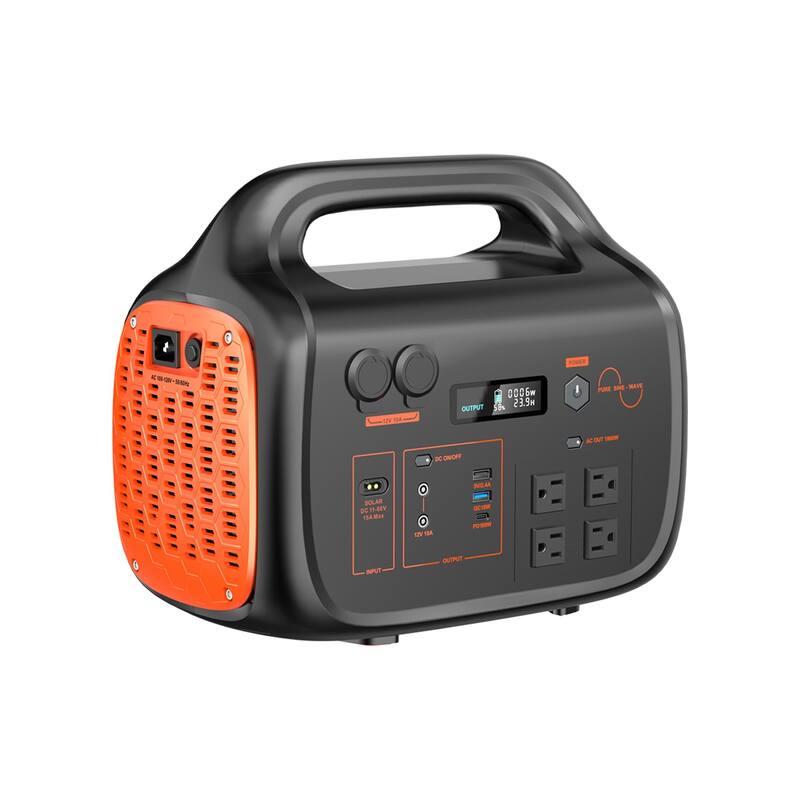 Portable Power Station Solar Generator with AC Outlet for Home Use, Camping, Emergencies - 1800W - N/A