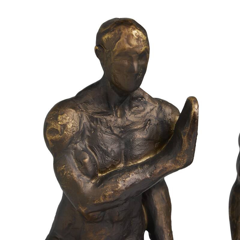 Polystone People Decorative Bookends - Set of 2 Bronze - Roche River Decor