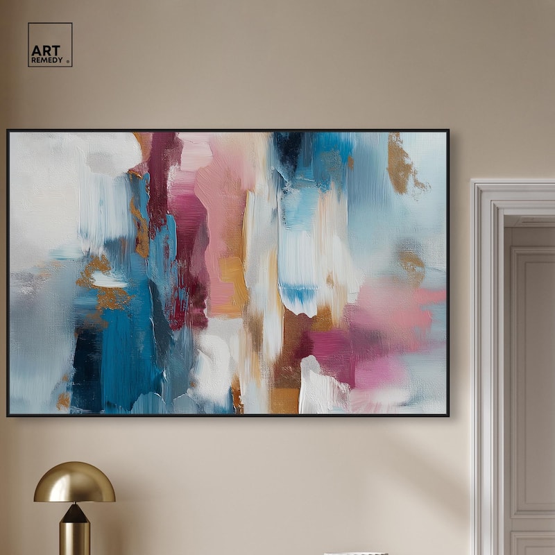 Rosy and Ocean Hues II Canvas by Art Remedy