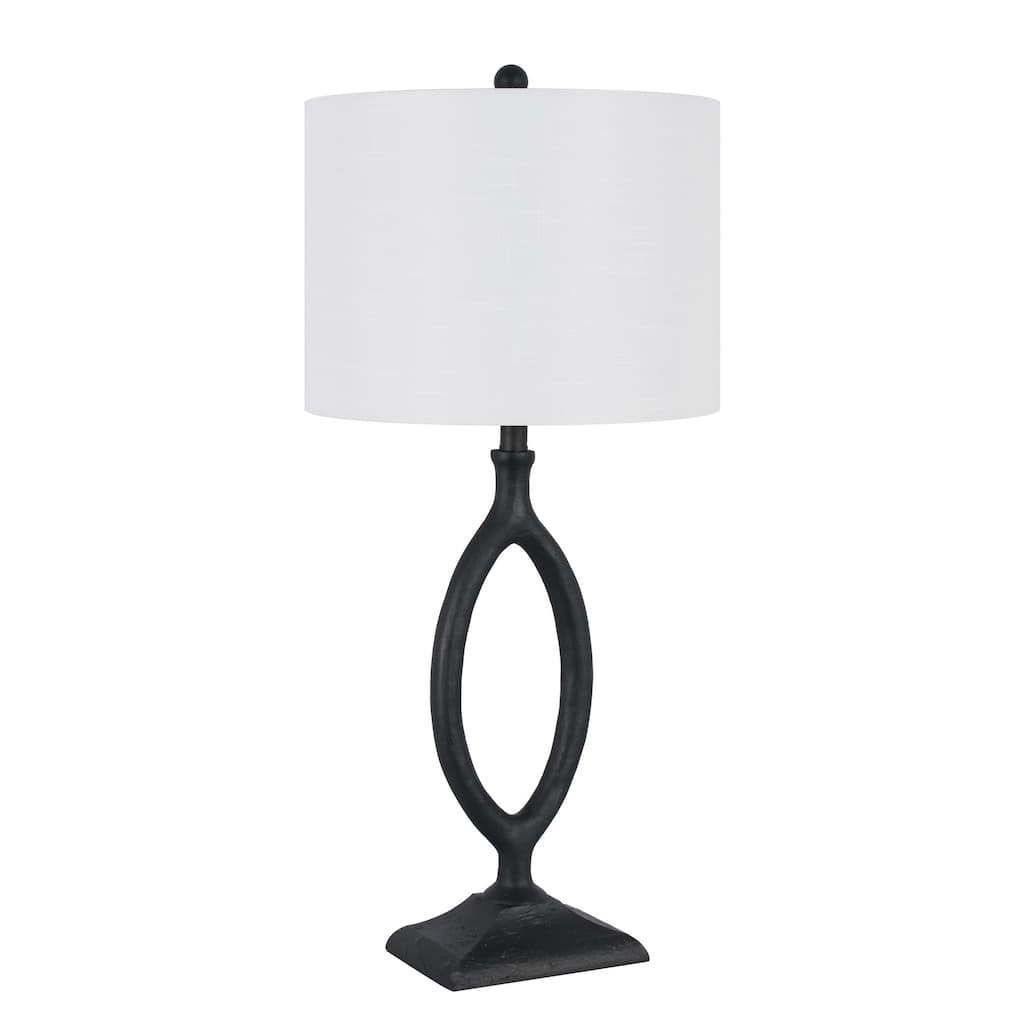 Polyresin Table Lamp - Black Cast Iron, 33" (Set of 2)