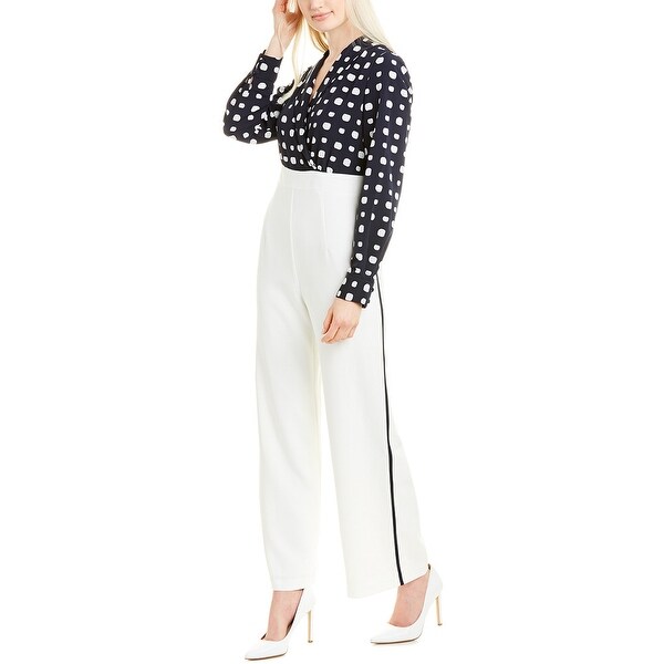 Maggy london white jumpsuit clearance