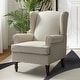 preview thumbnail 30 of 34, Epimethis Traditional Fabric Accent Armchair with Turned Legs by HULALA HOME