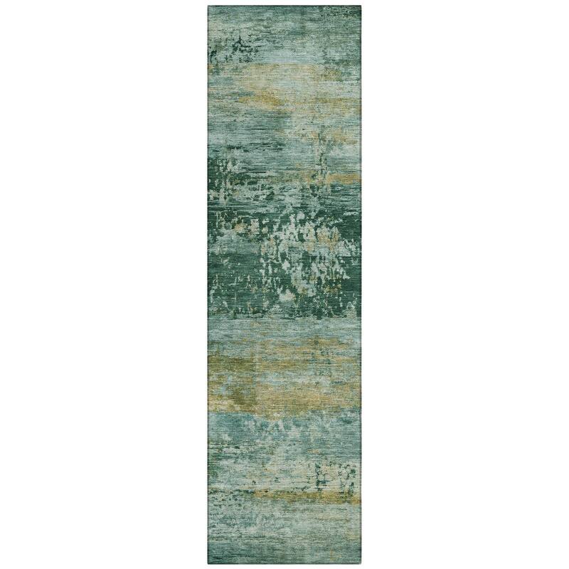 Machine Washable Indoor/Outdoor Contemporary Chantille Rug