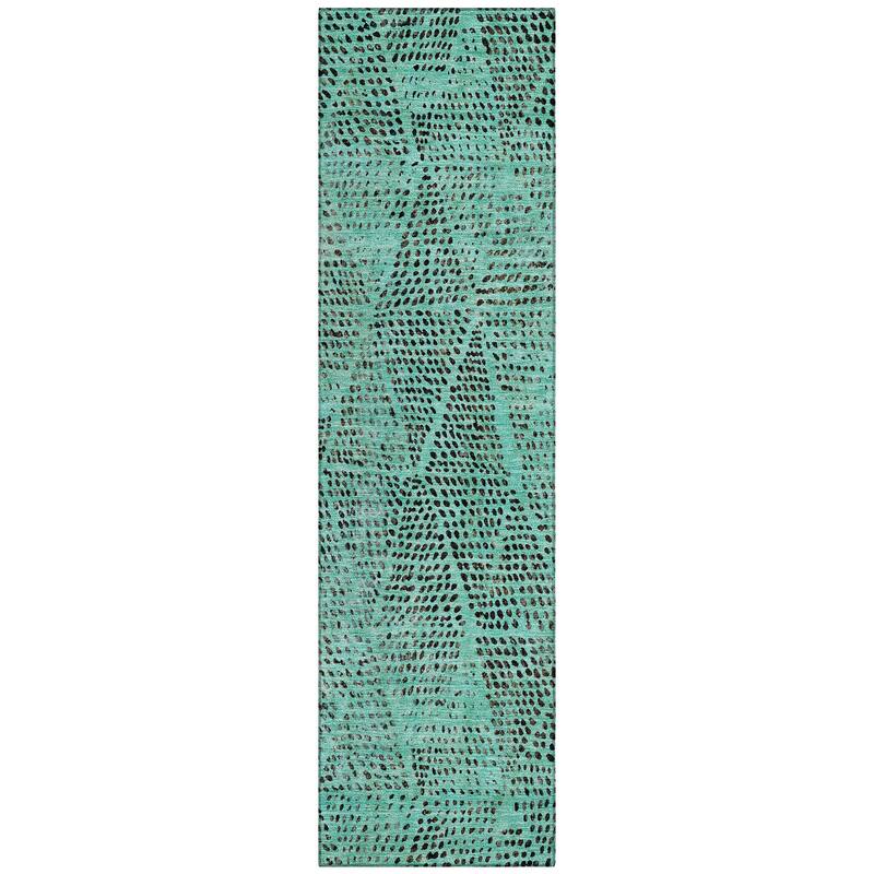 Machine Washable Indoor/ Outdoor Chantille Contemporary Diamonds Rug