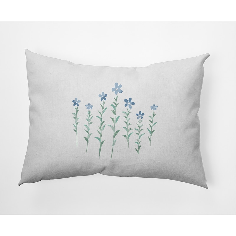 Periwinkle Outdoor Pillow - Blue - 14" x 20"