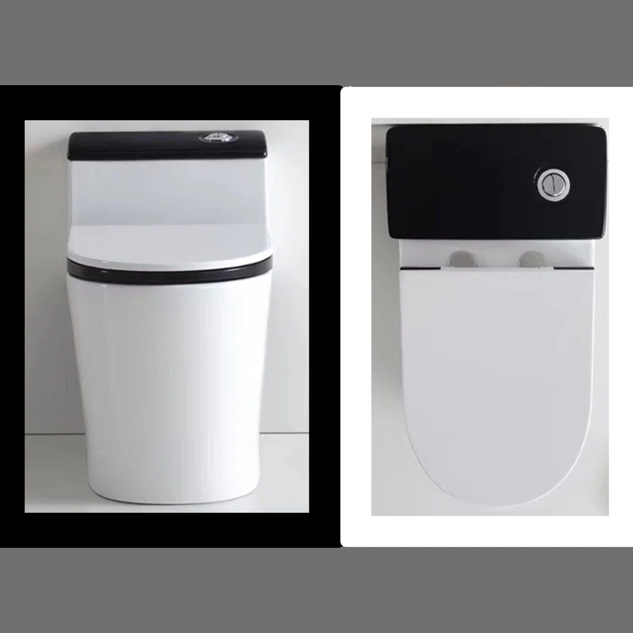 White Mordern Ceramic One Piece Toilet (Seat Included) - On