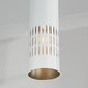 preview thumbnail 2 of 5, Dash 1-light Aged Brass & White Pendant