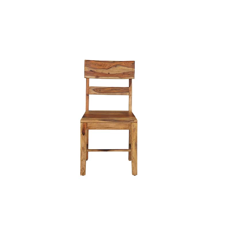 Jordan Brown Solid Wood Dining Chairs Set of 2, Ladder Back
