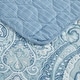 preview thumbnail 5 of 10, Tommy Bahama Turtle Cove Caribbean Blue Cotton Reversible Quilt Set