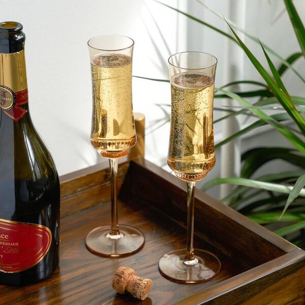 Tulip Champagne Flute in Amber by Twine Living - Bed Bath & Beyond -  40332480