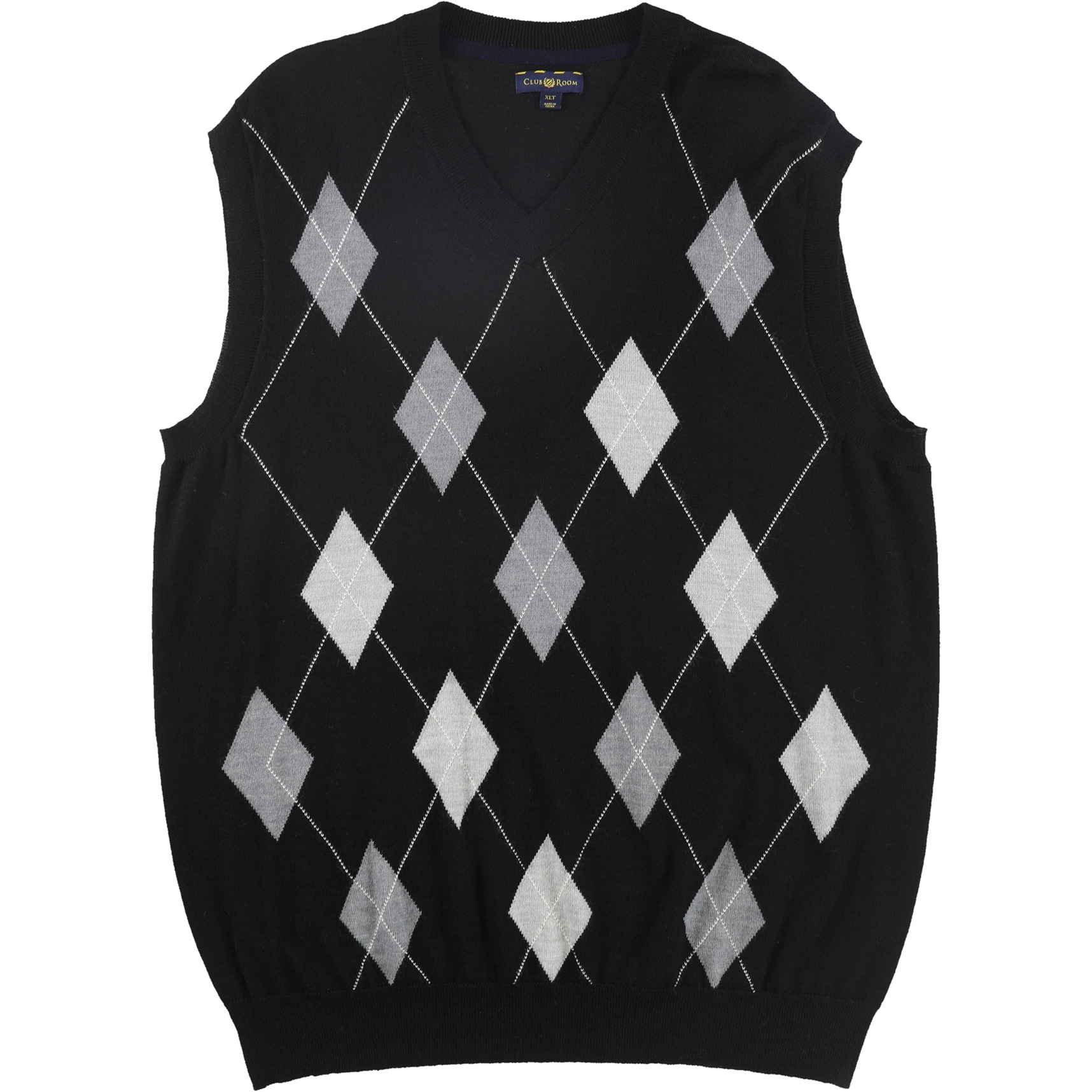 Mens sweater vest black clearance