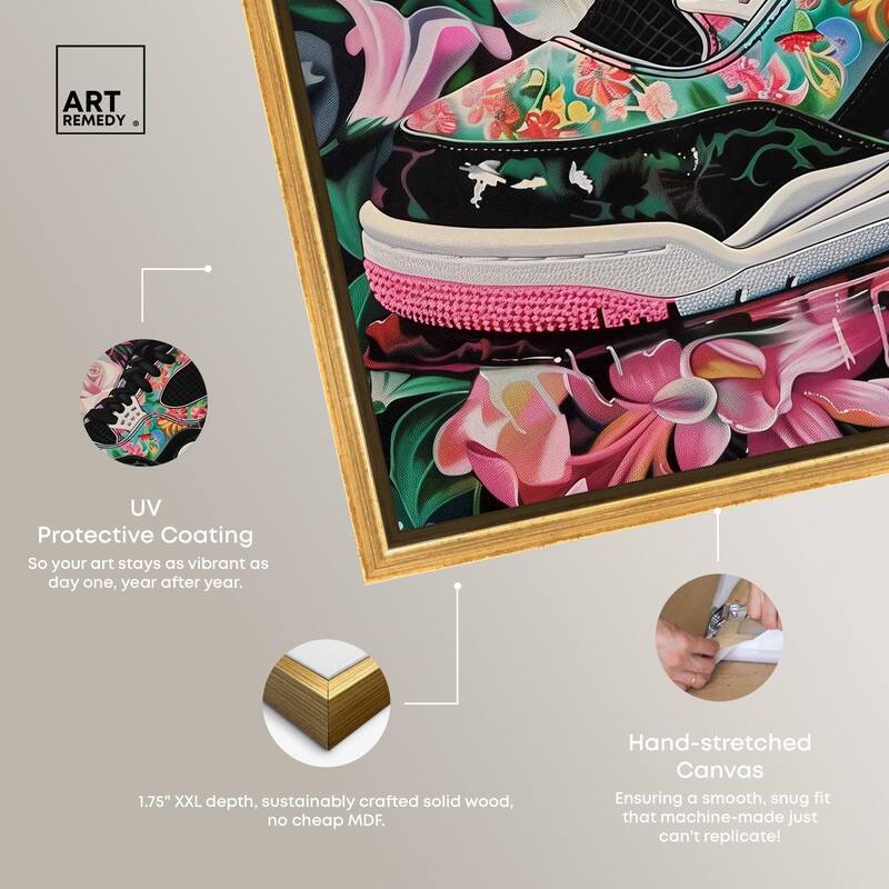 Hidden in Floral Bloom Sneaker Canvas by Art Remedy