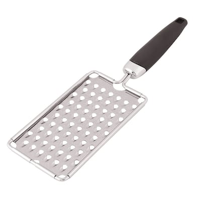 Home Restaurant Plastic Handle Vegetable Cheese Grater Zester Slicer - Silver Tone,Black