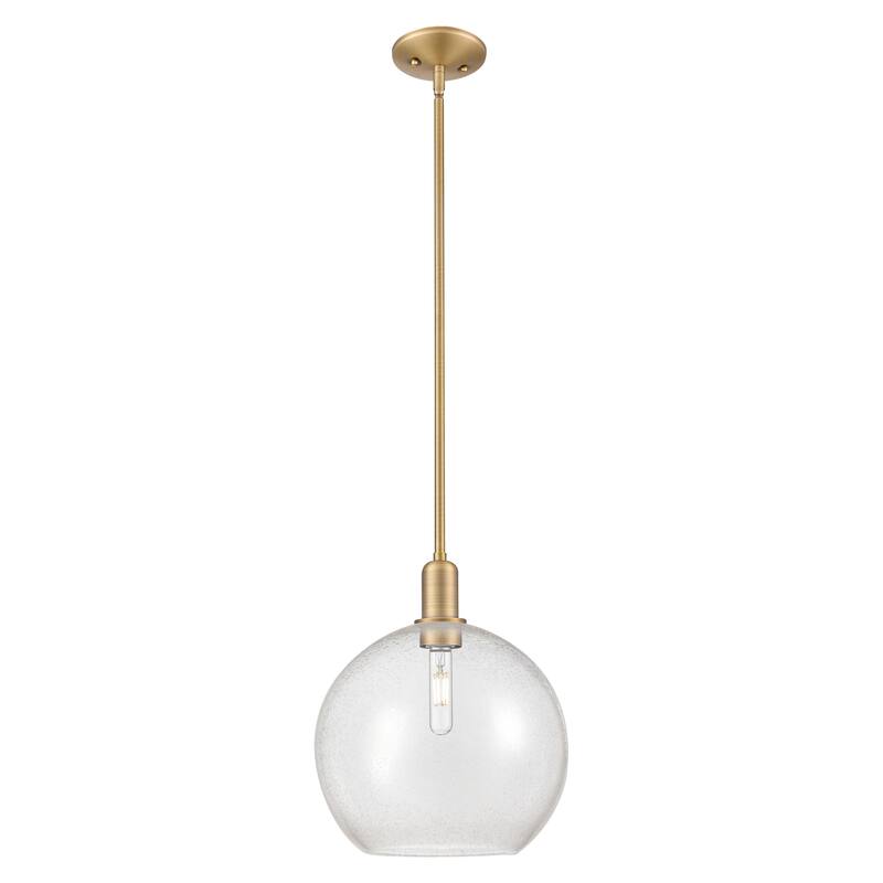 Innovations Lighting Endless Possibilities Arcadia - Athens - 1 Light 12" Stem Hung Mini Pendant - Brushed Brass/Seedy
