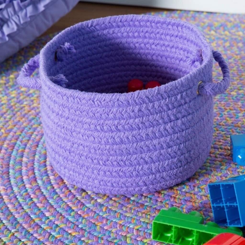 Happy Feet Woven Basket by Rhody Rug