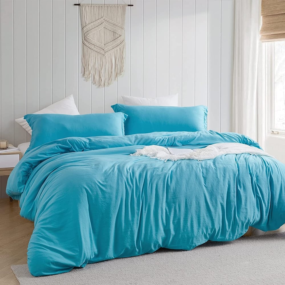 Natural Loft® Oversized Comforter Set - Aqua